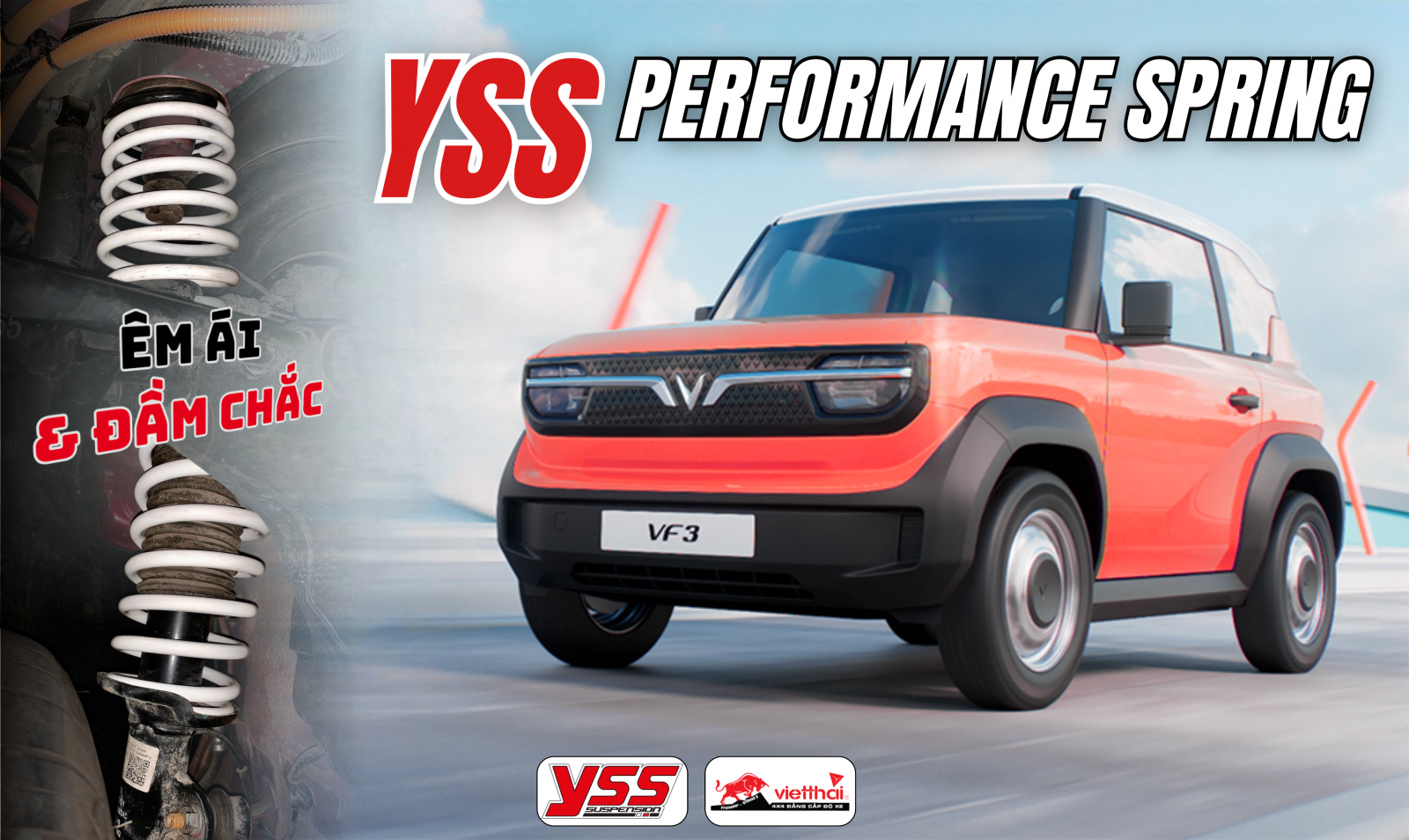 Lò Xo VF3 YSS Performance Spring – Tăng Độ Ổn Định & Êm Ái Khi Vận Hành